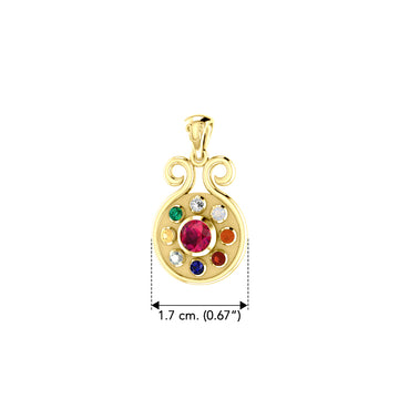 Ketu Moon's South Node Solid Yellow Gold Pendant GPD3844